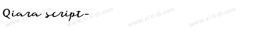Qiara script字体转换